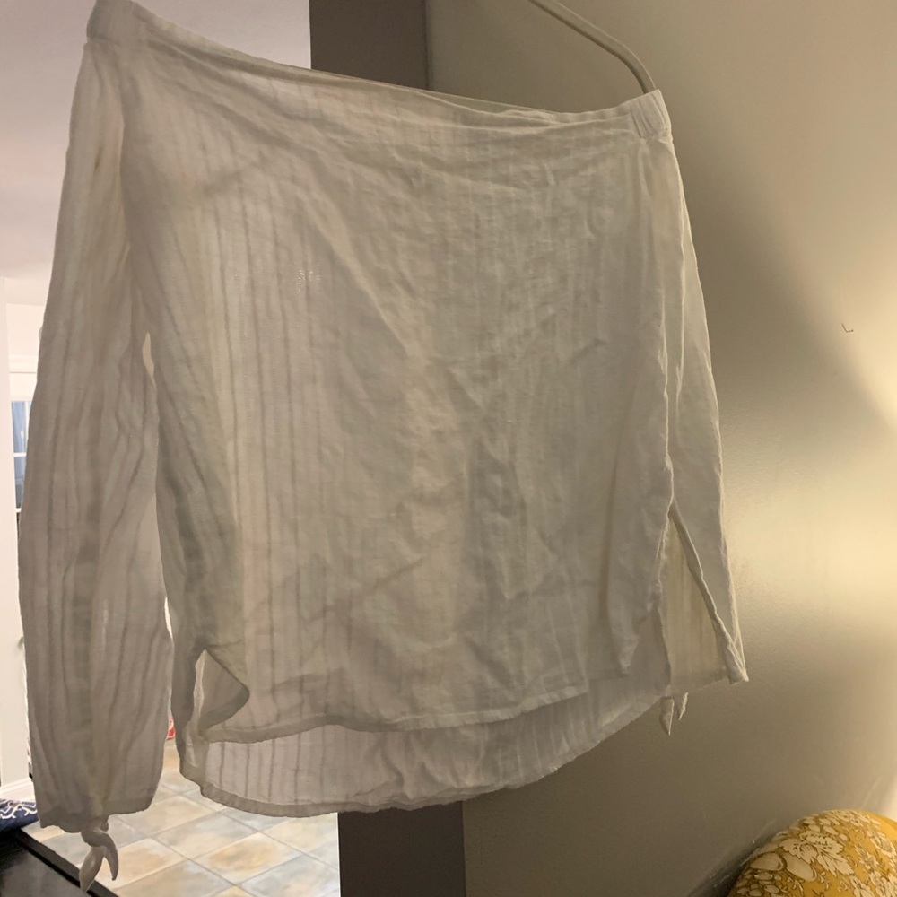 White off the shoulder shirt